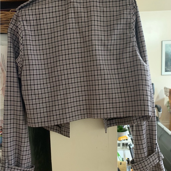 Wild Fable Blazer Crystal Violet Purple Black Plaid Long sleeve XSMALL - Picture 10 of 11